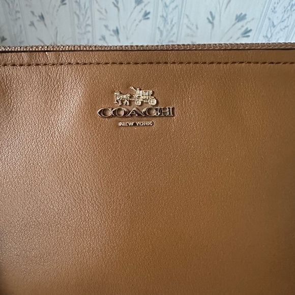 Coach Brown Leather Wristlet